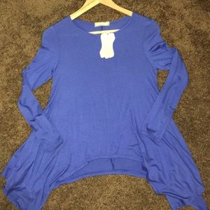 Blue long sleeve long